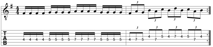 Guitar Warm-up Exercises 6a