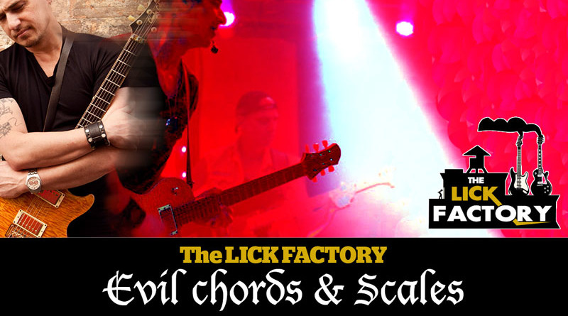 The Lick Factory - Evil Chords and scales feature image with Kris Petersen